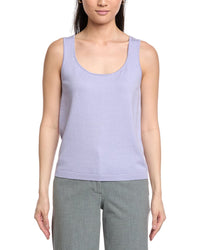 St. John Scoop Neck Cashmere-Blend Tank