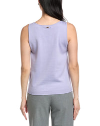 St. John Scoop Neck Cashmere-Blend Tank
