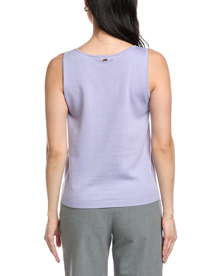 St. John Scoop Neck Cashmere-Blend Tank