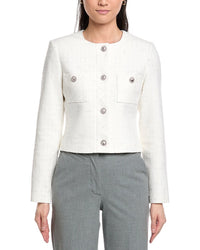 St. John Collarless Boxy Jacket