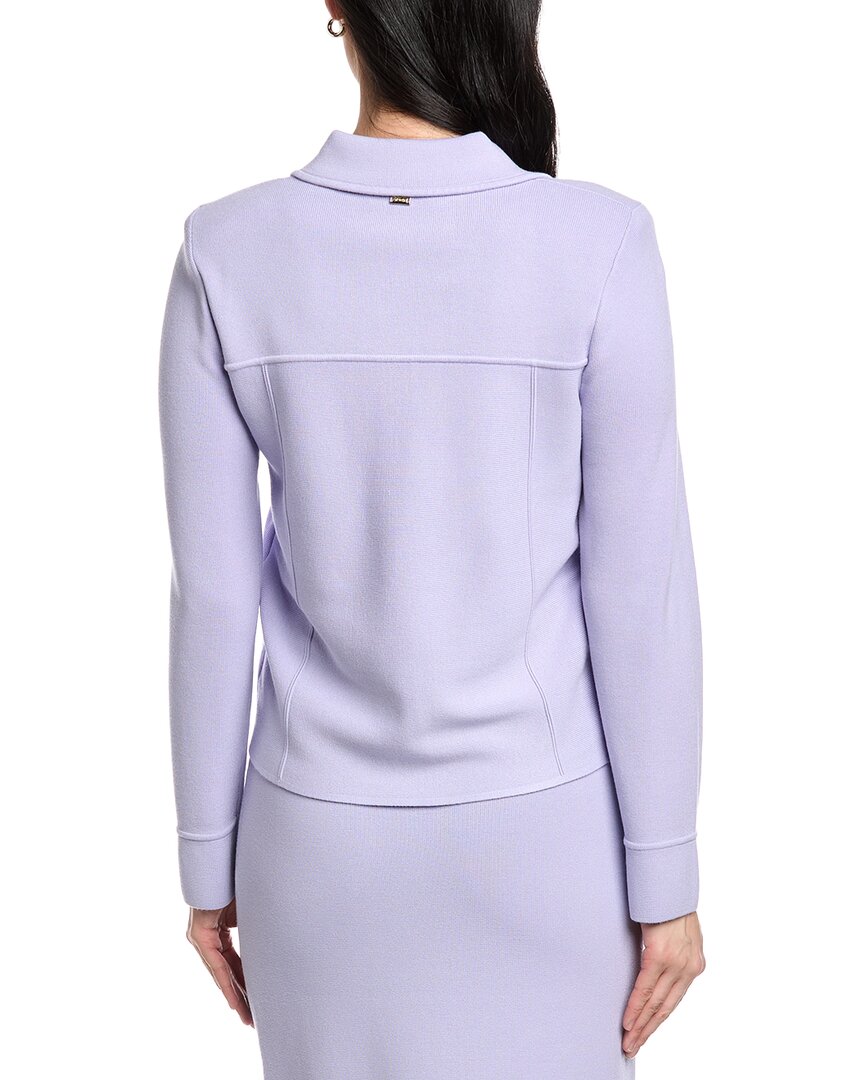 St. John Collared Boxy Knit Jacket