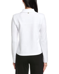 St. John Collared Boxy Knit Jacket