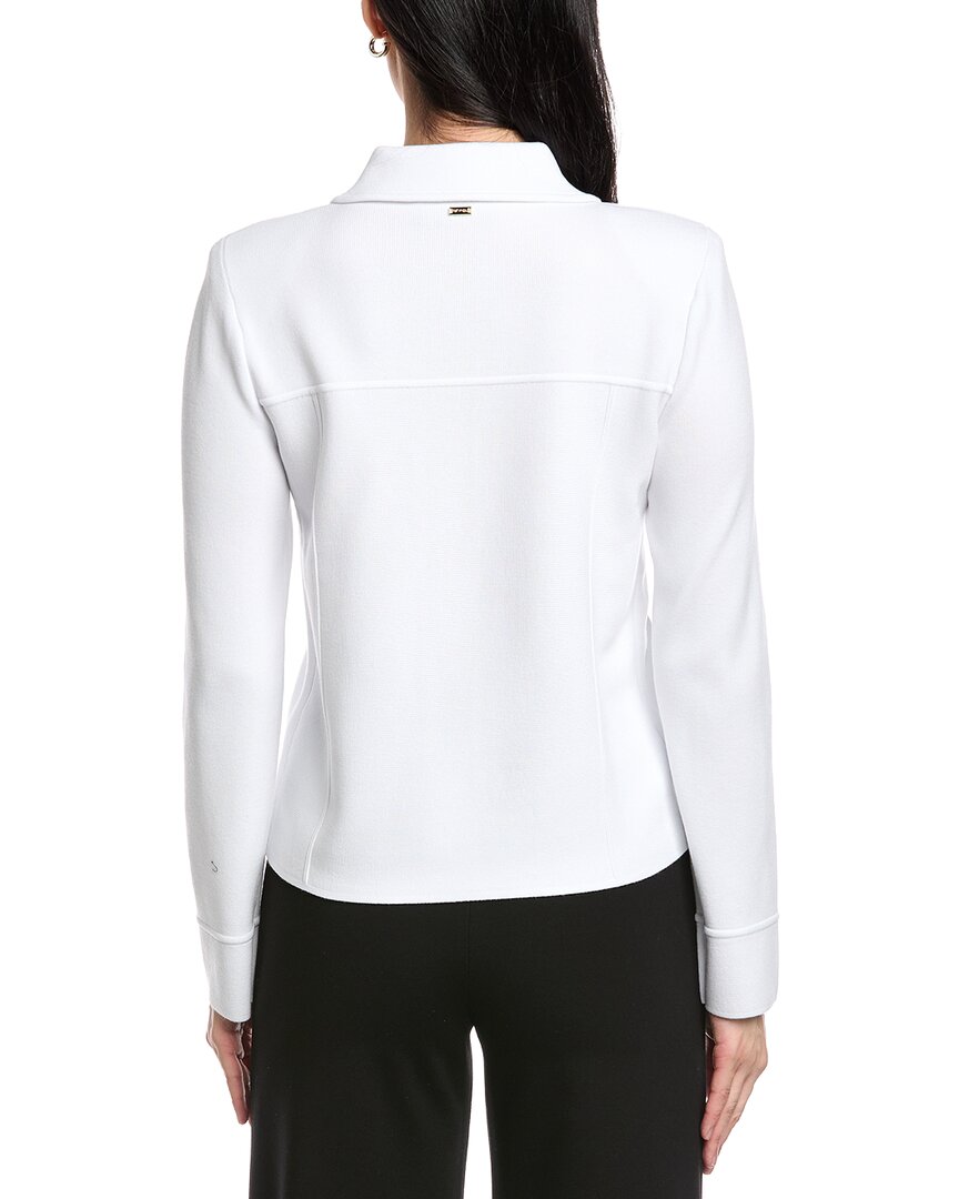 St. John Collared Boxy Knit Jacket