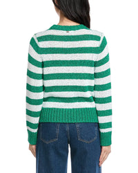 St. John Relaxed Crewneck Striped Sweater