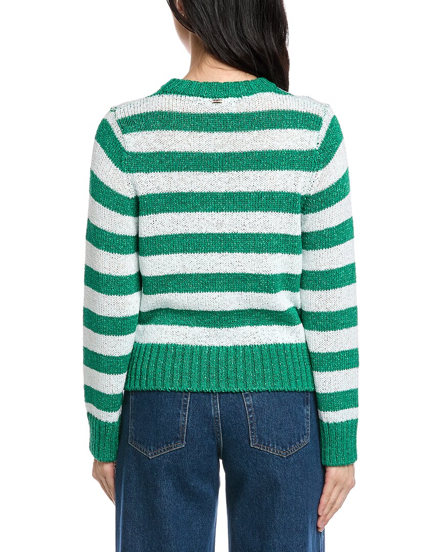 St. John Relaxed Crewneck Striped Sweater