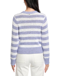 St. John Relaxed Crewneck Striped Sweater