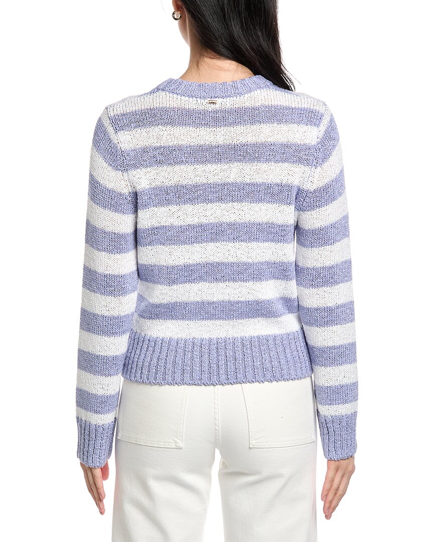 St. John Relaxed Crewneck Striped Sweater