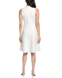 St. John V-Neck Flared Knit Dress