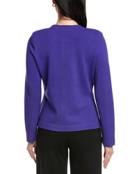 St. John Collarless Four Pocket Knit Jacket