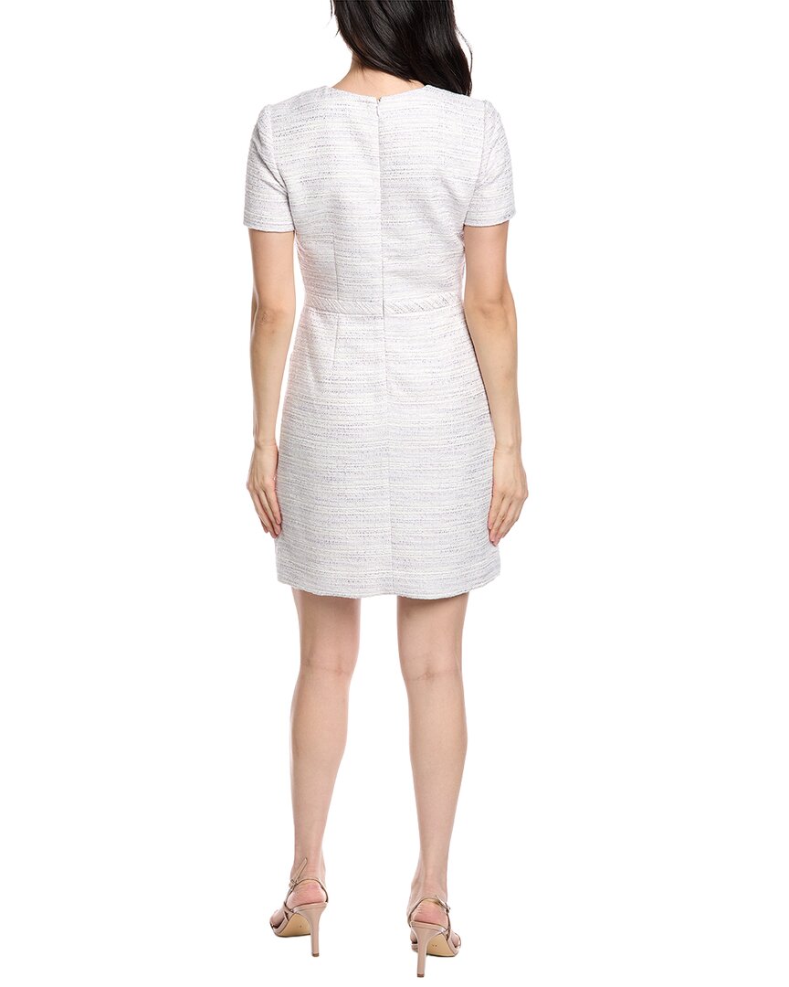 St. John Tweed Contrast Waist Sheath Dress