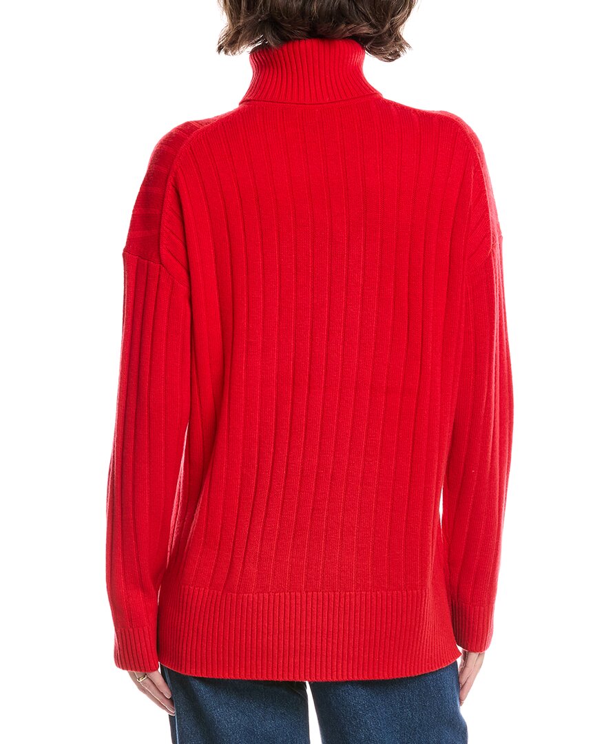 Theory Rib Turtleneck Wool & Cashmere-Blend Sweater Pullover