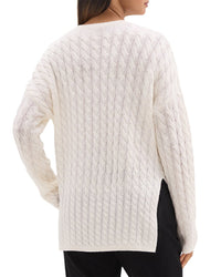 Theory Karenia Cable Knit Wool & Cashmere-Blend Sweater