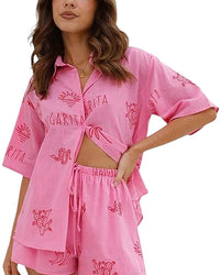 Amina Glam 2Pc Shirt & Short Set