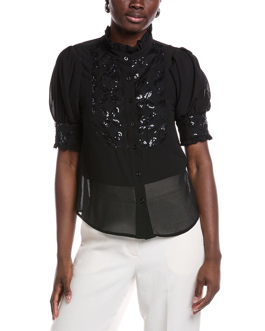 Gracia Sequin Chiffon Blouse