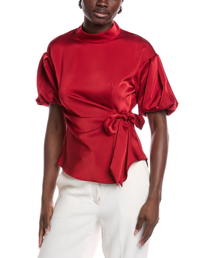 Gracia Side Tie Satin Top
