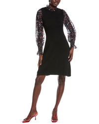 Gracia Organza Sleeve Sweaterdress