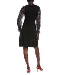 Gracia Organza Sleeve Sweaterdress