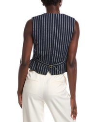 Gracia Linen-Blend Waistcoat