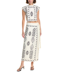 Abbey Abbey 2Pc Top & Skirt Set
