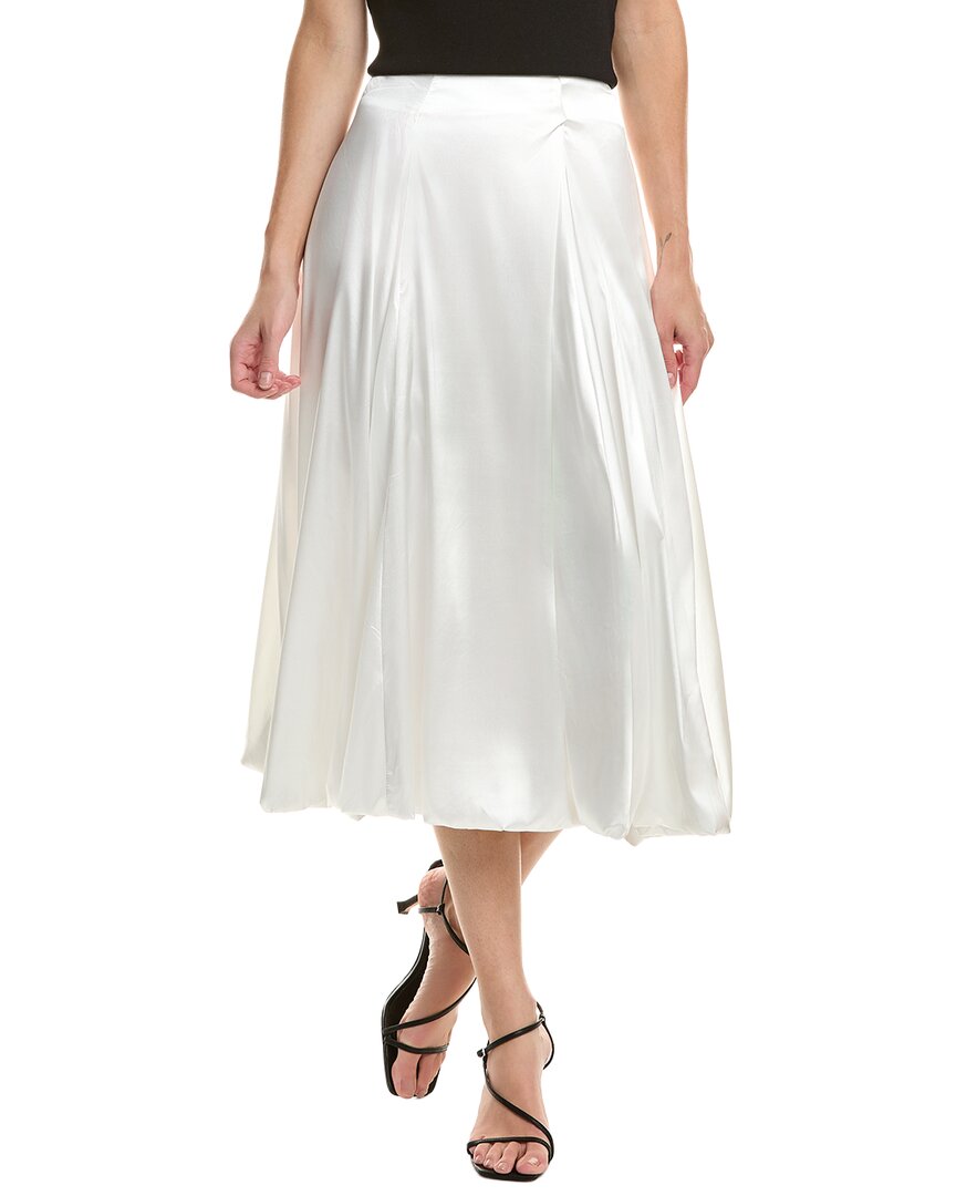 & Rouge Solid Midi Skirt