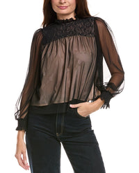 Rain + Rose Tulle Blouse