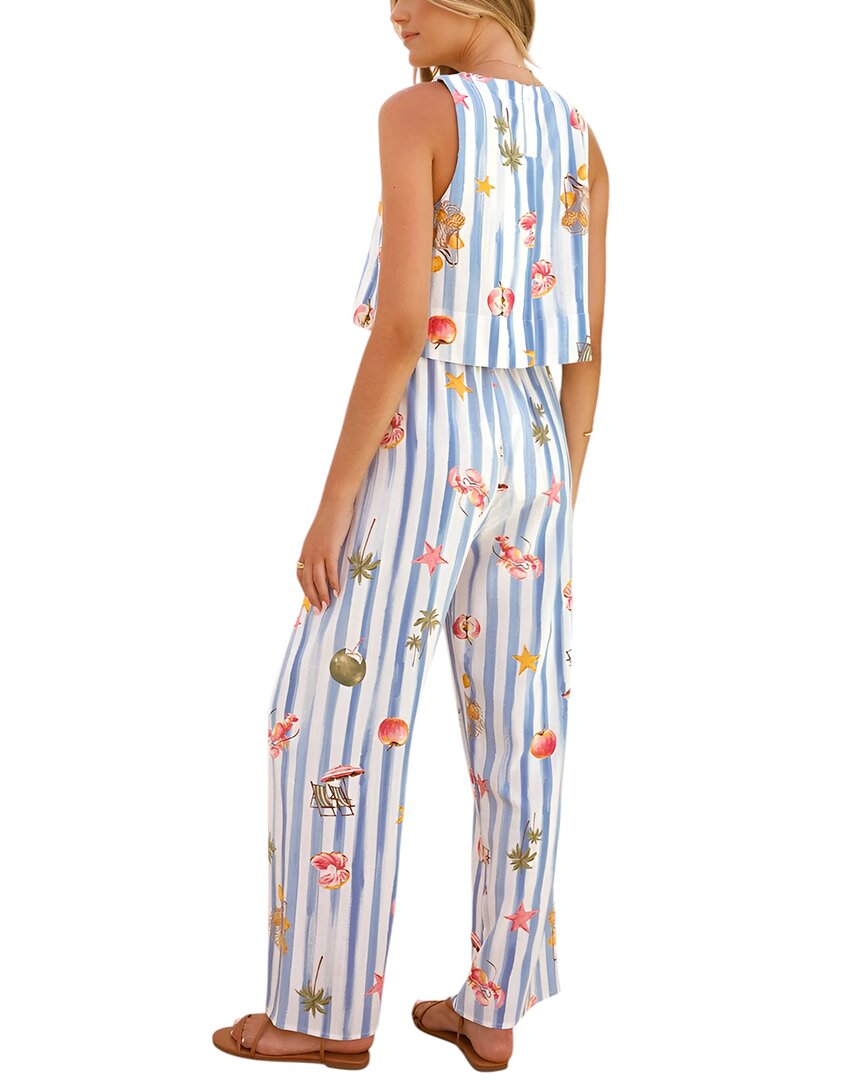 ESEA Esea Womens  2Pc Linen-Blend Top & Pant Set, 6