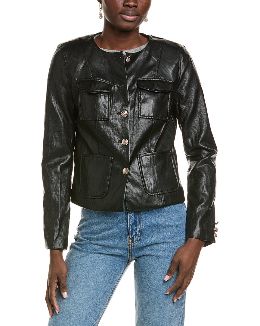 T Tahari Vegan Leather Jacket