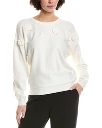 T Tahari Embroidered Sweater