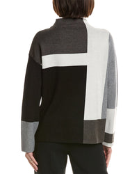 T Tahari Color Block Jacquard Sweater