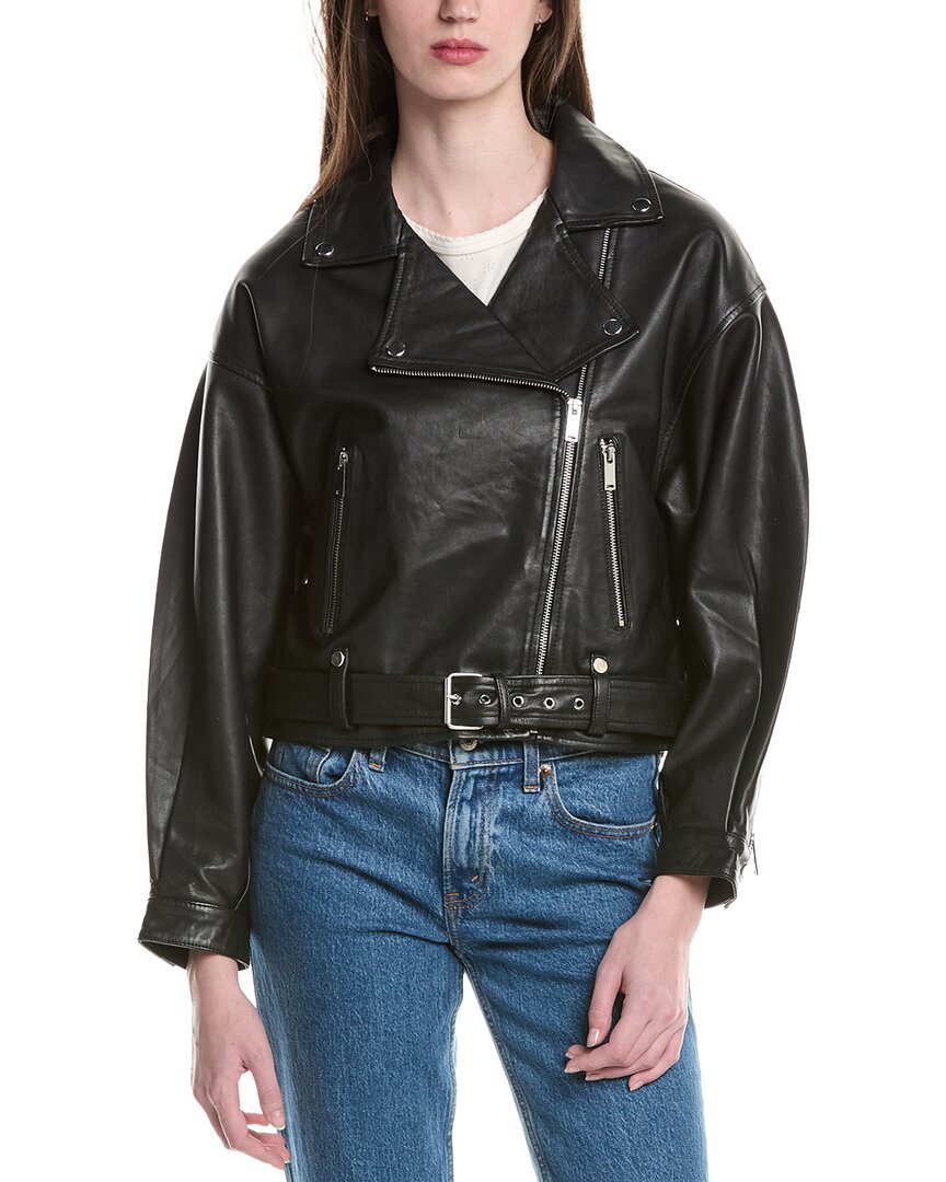 Walter Baker Santana Asymmetrical Leather Moto Jacket