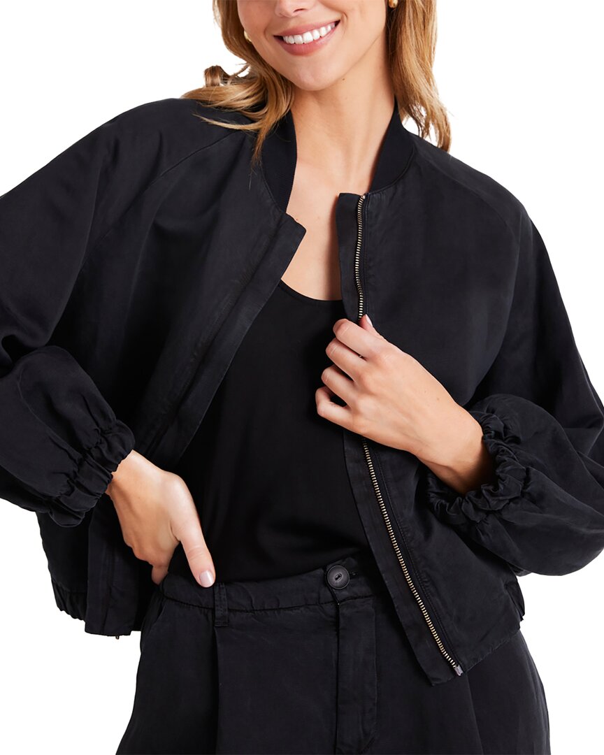 Bella Dahl Chloe Clean Linen-Blend Bomber Jacket