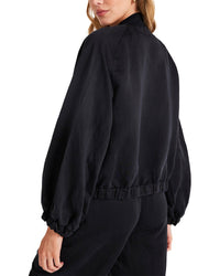Bella Dahl Chloe Clean Linen-Blend Bomber Jacket