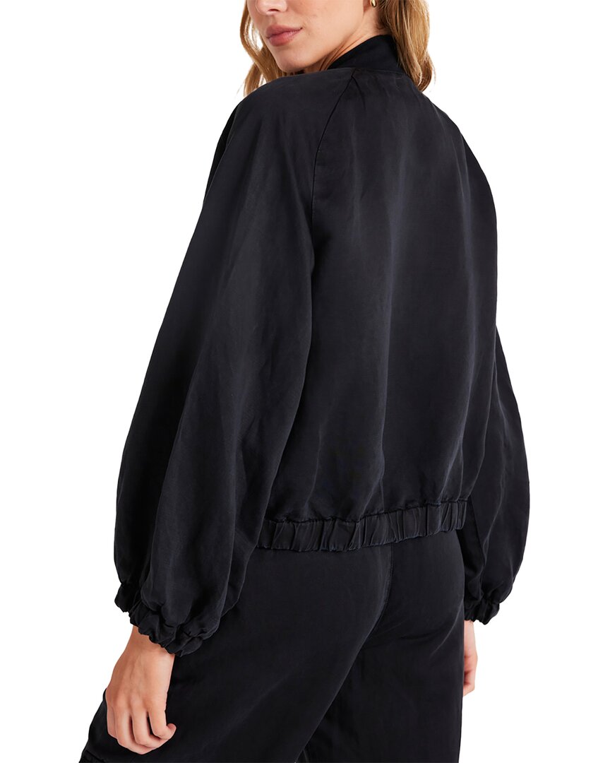 Bella Dahl Chloe Clean Linen-Blend Bomber Jacket