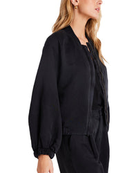 Bella Dahl Chloe Clean Linen-Blend Bomber Jacket