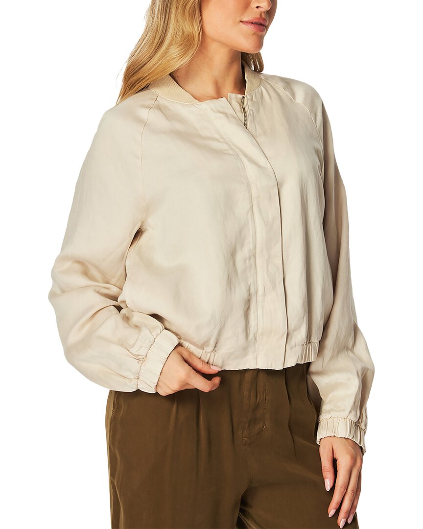 Bella Dahl Chloe Clean Linen-Blend Bomber Jacket