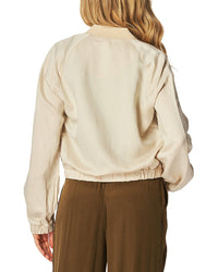 Bella Dahl Chloe Clean Linen-Blend Bomber Jacket