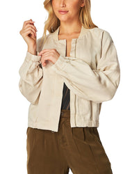 Bella Dahl Chloe Clean Linen-Blend Bomber Jacket