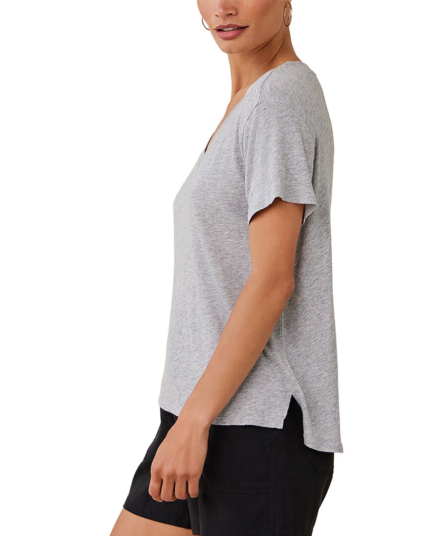 Bella Dahl Side Slit V-Neck T-Shirt