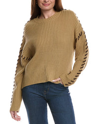 Theo and Spence Theo And Spence Ribbed Whipstitch Sweater