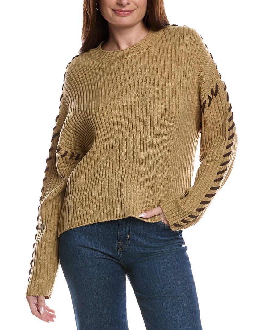Theo and Spence Theo And Spence Ribbed Whipstitch Sweater