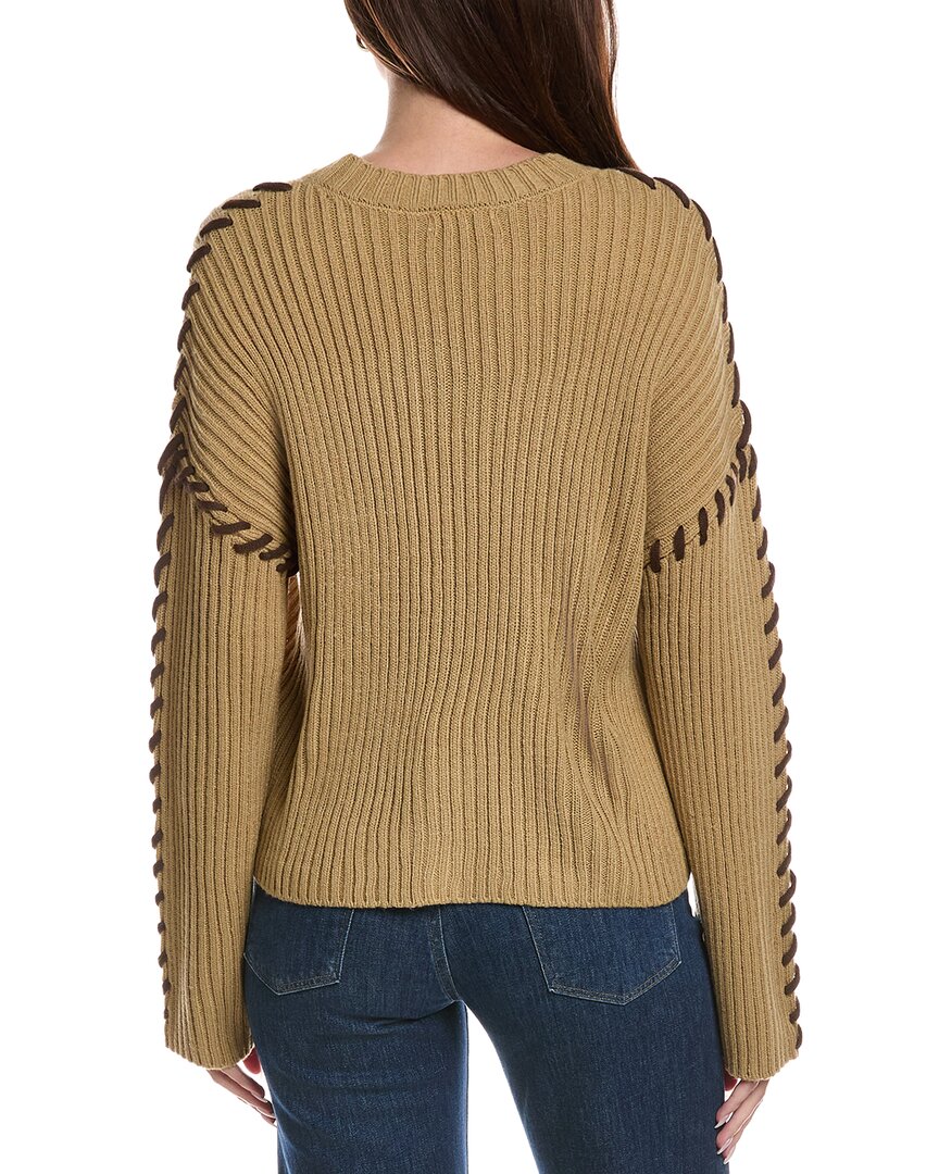 Theo and Spence Theo And Spence Ribbed Whipstitch Sweater