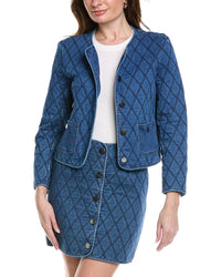 Kenneth Cole Quilted Denim Jacket
