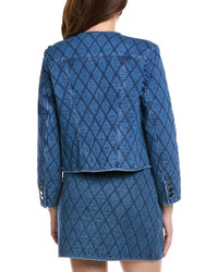 Kenneth Cole Quilted Denim Jacket