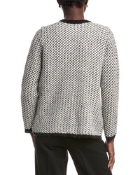 Anne Klein Knit Houndstooth Cardigan