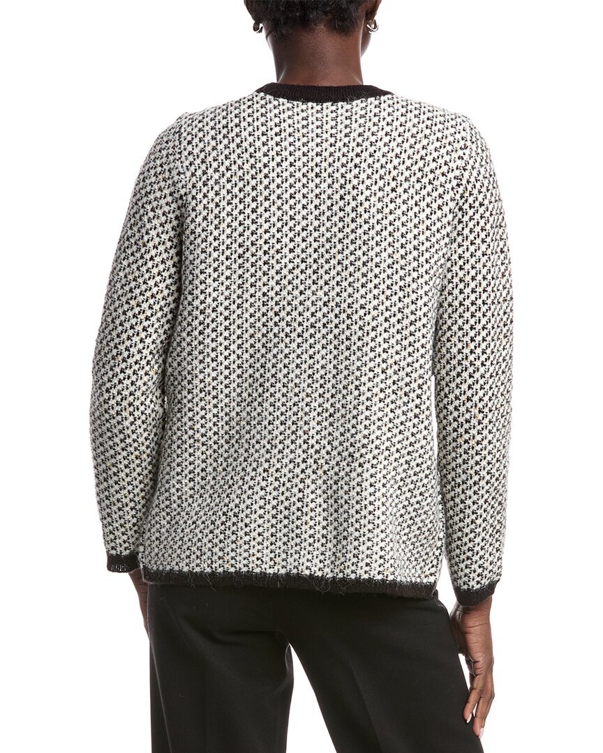 Anne Klein Knit Houndstooth Cardigan
