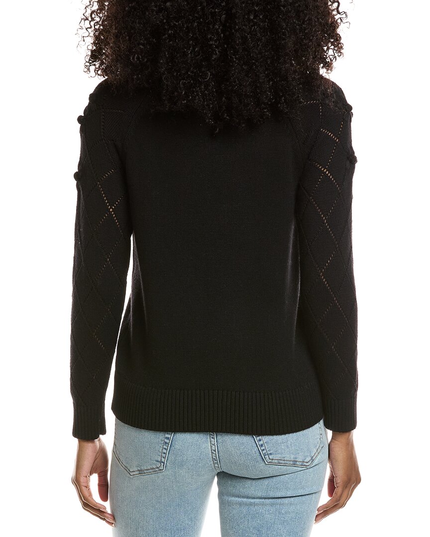 Anne Klein Pointelle Wool-Blend Sweater
