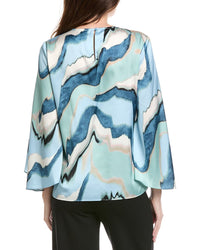 Anne Klein Keyhole Front Satin Blouse