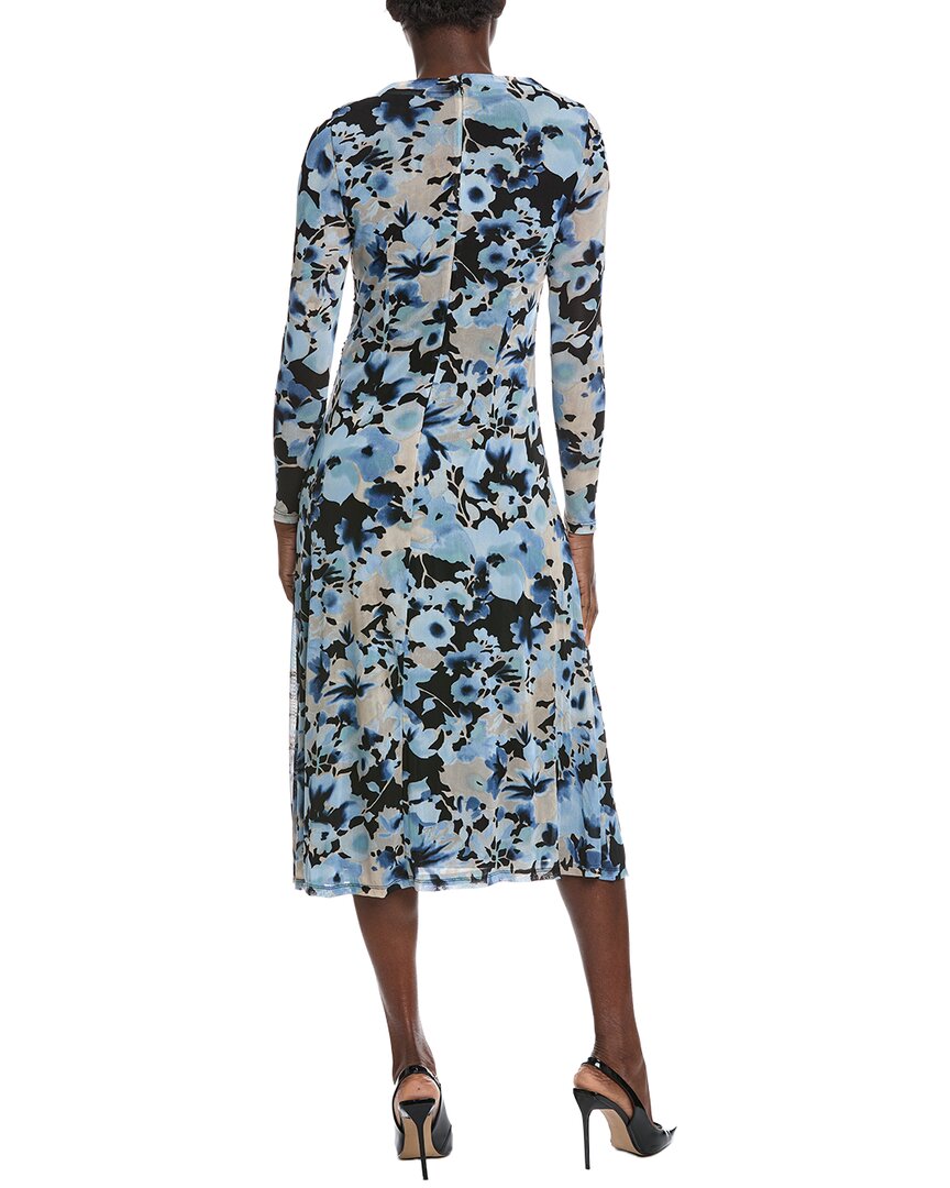 Anne Klein Ruched Mesh Midi Dress