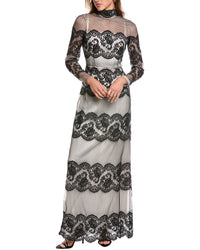Dolce & Gabbana Lace Silk-Blend Maxi Dress