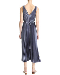 Vince Hand Smocked Pleated Dress